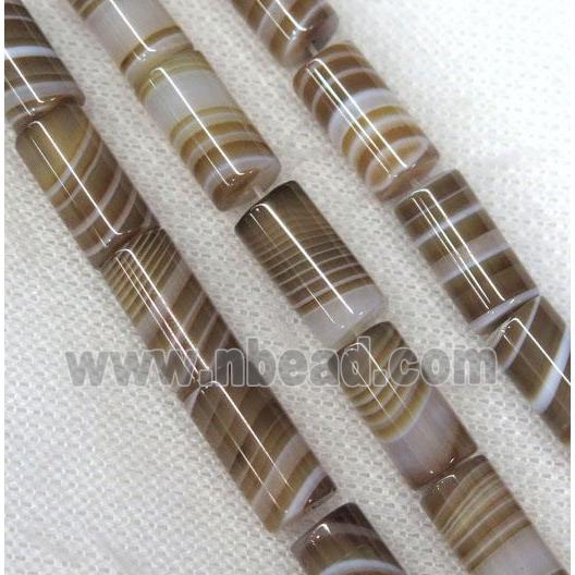 coffee stripe Agate beads