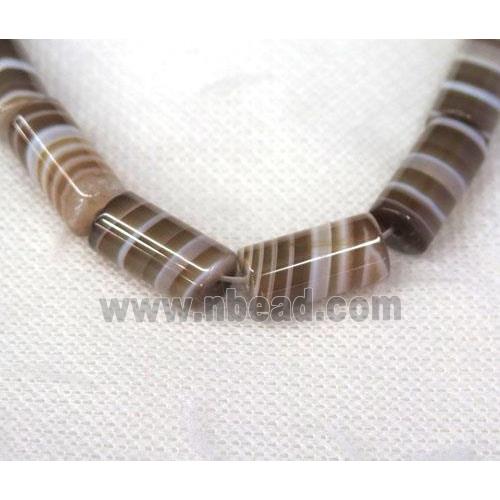 coffee stripe Agate beads