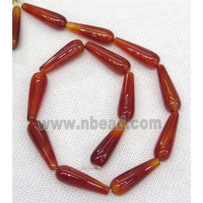 red Agate teardrop beads