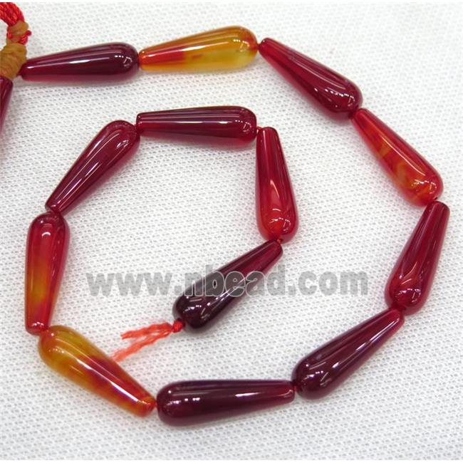 red Agate teardrop beads