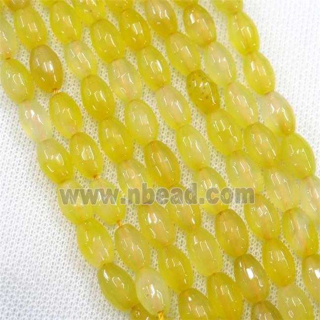yellow Agate beads, faceted barrel