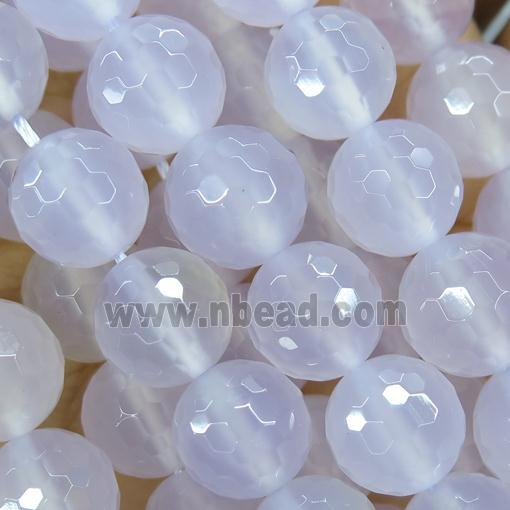 white Agate beads, faceted round
