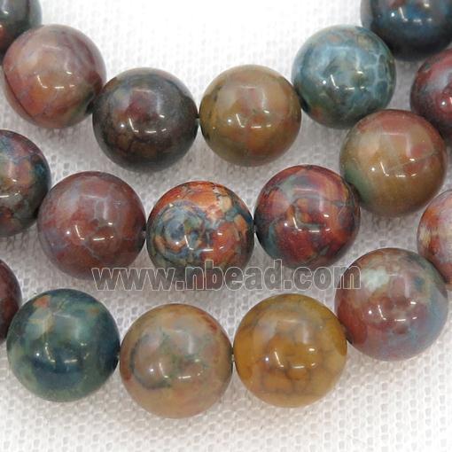 round Agate Beads, mix color