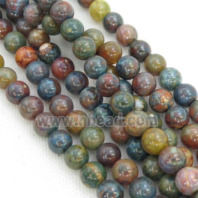 round Agate Beads, mix color