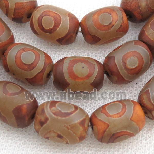 Tibetan Agate barrel Beads