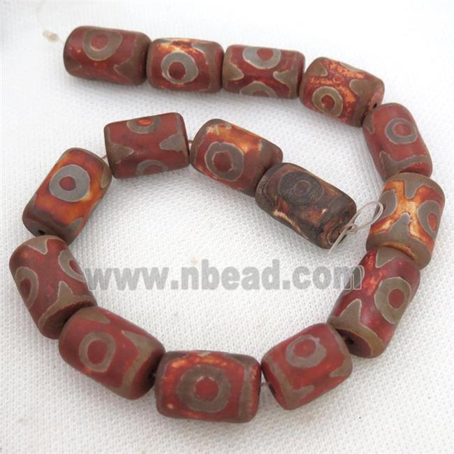 Tibetan Agate tube beads, eye