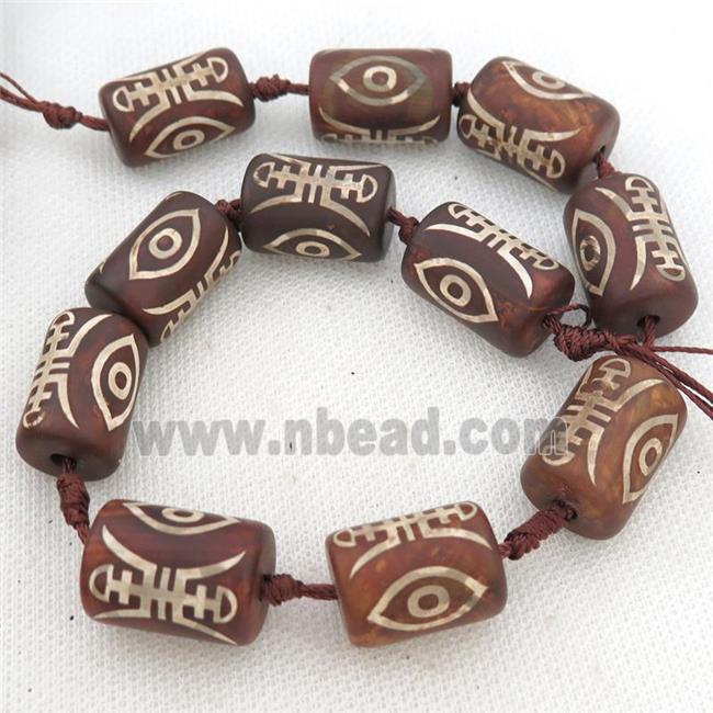 Tibetan Agate tube beads, eye