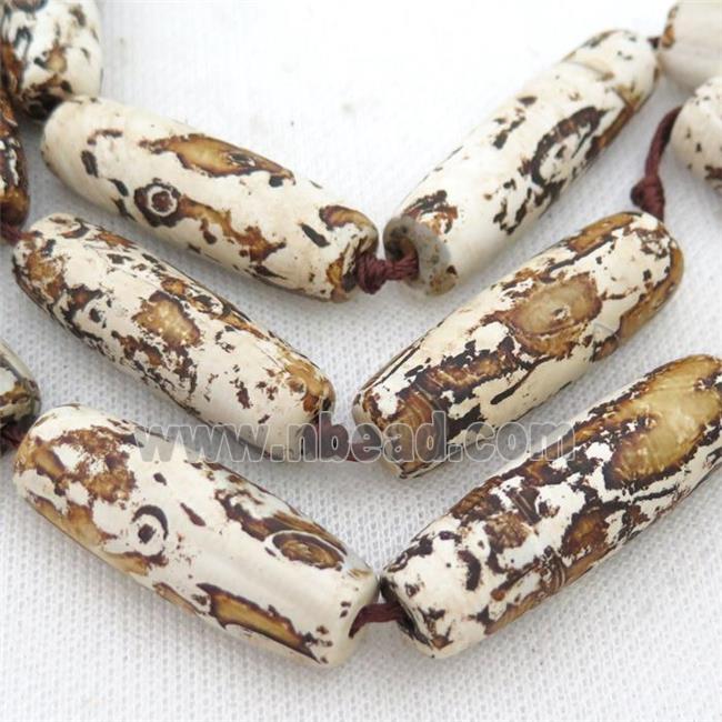 petrified wood agate beads, rice