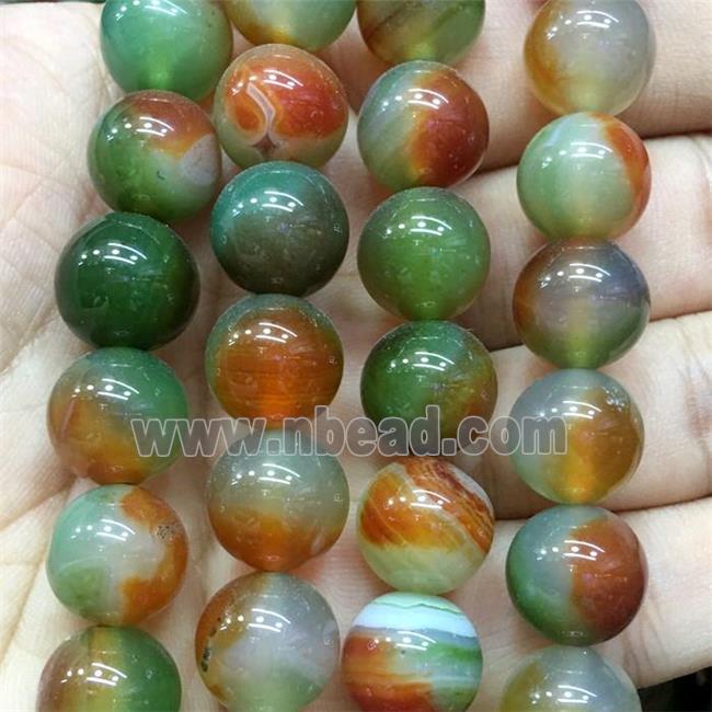 round natural Agate Beads, dye