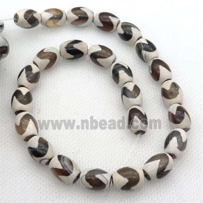 tibetan agate barrel beads