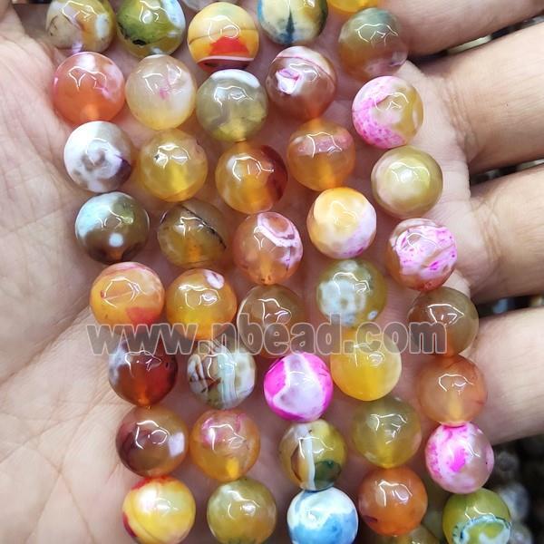 faceted round Agate Beads, dye