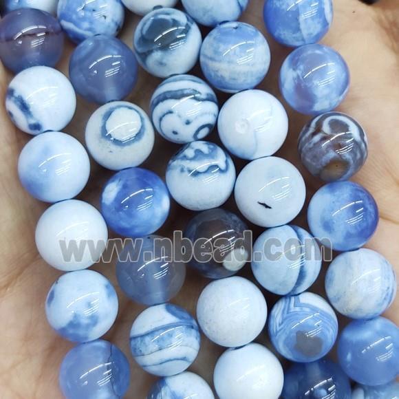 blue Fire Agate Beads, round