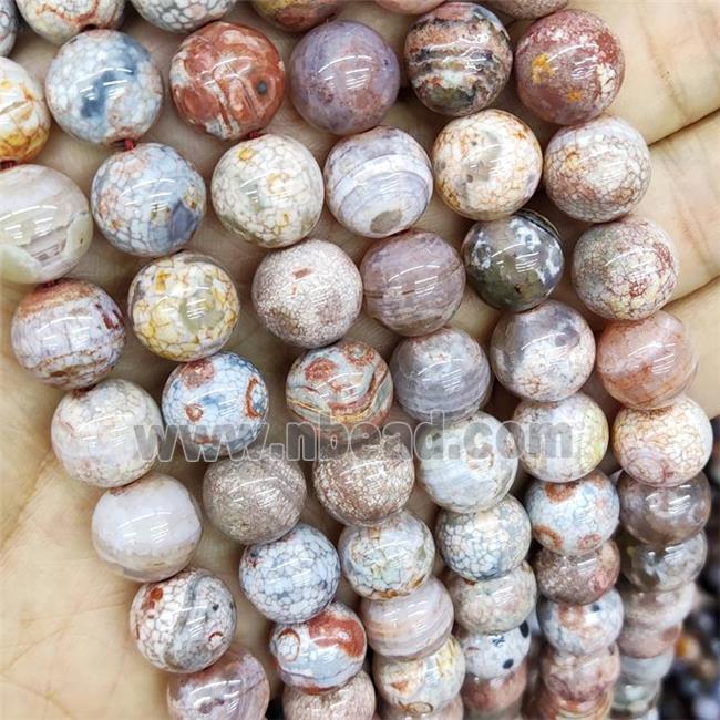 Red Fire Agate Beads Round