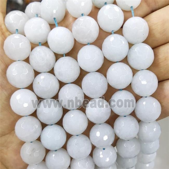 White Crystal Quartz Beads Faceted Round