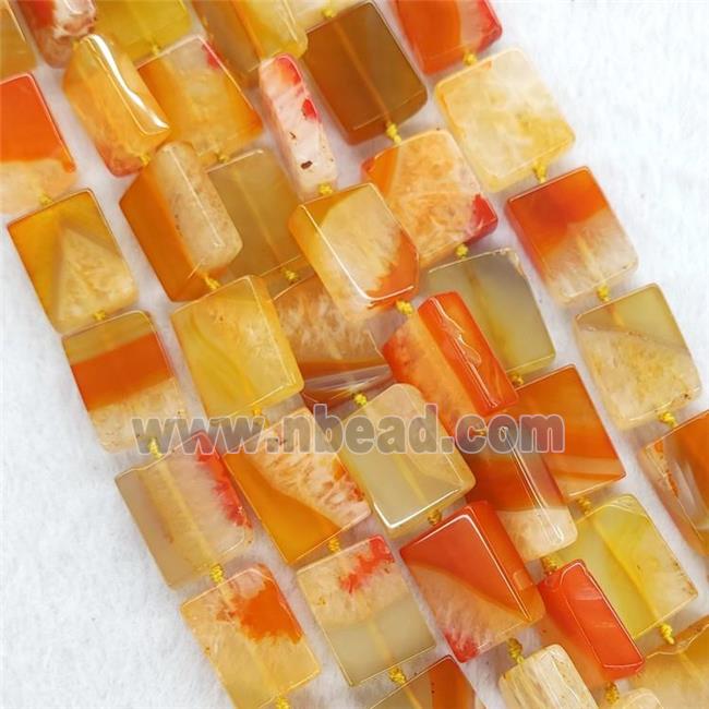 Orange Agate Rectangle Beads Dye