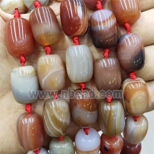Natural Agate Barrel Beads Dye