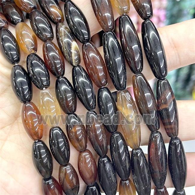 Fancy Agate Rice Beads