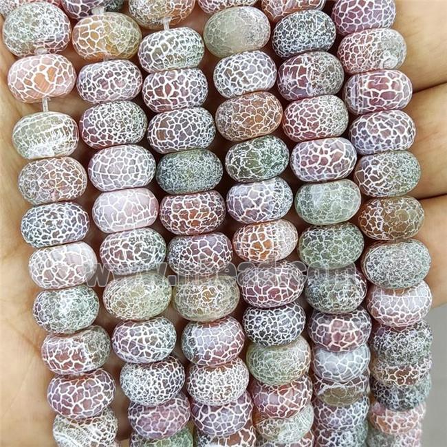 Crackle Agate Rondelle Beads