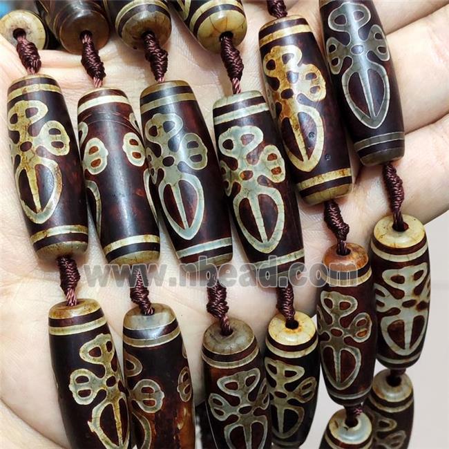 Tibetan Agate Rice Beads