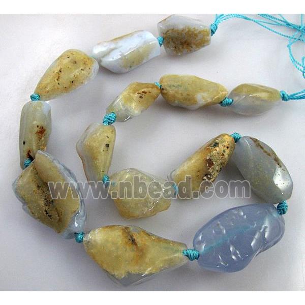 rock Agate Stone beads, freeform