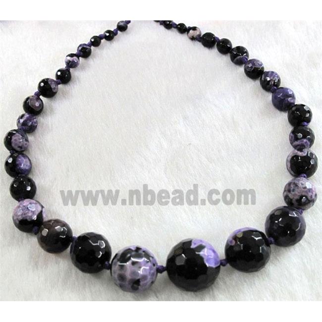 Agate round beads Necklace Chain