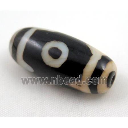 natural tibetan Dzi beads, barrel