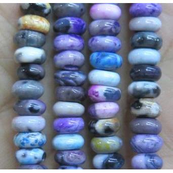 Dichromatic rondelle Agate beads, mixed color