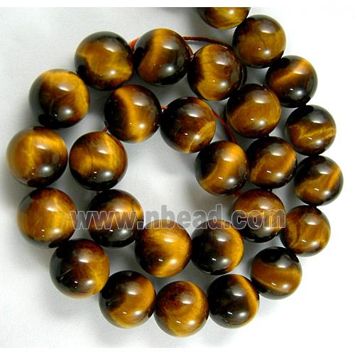 Tiger eye stone beads, AB+ Grade, Round