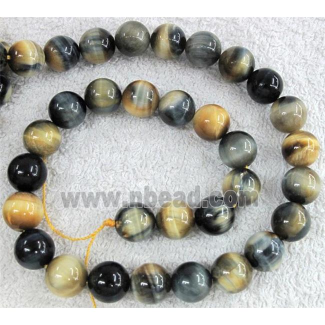 golden and blueTiger Eye stone beads, A Grade, round