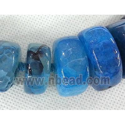blue Agate heishi beads Necklace Chain