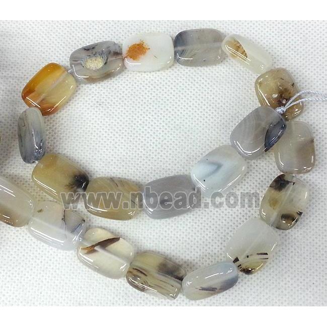 Agate stone beads, rectangle