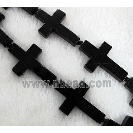 black Agate cross beads