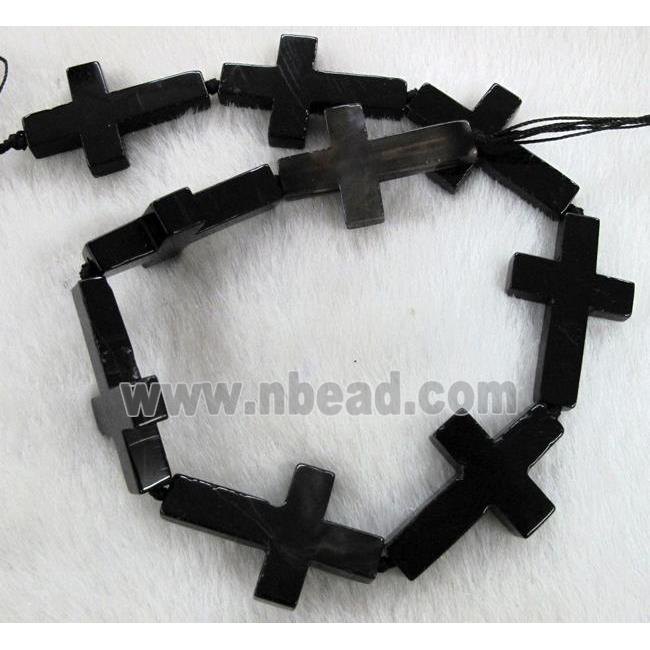 black Agate cross beads