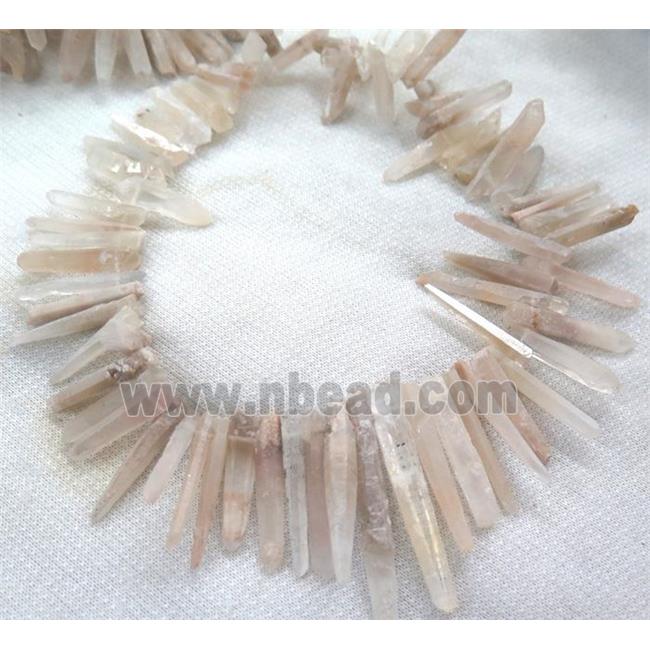 clear quartz stick bead