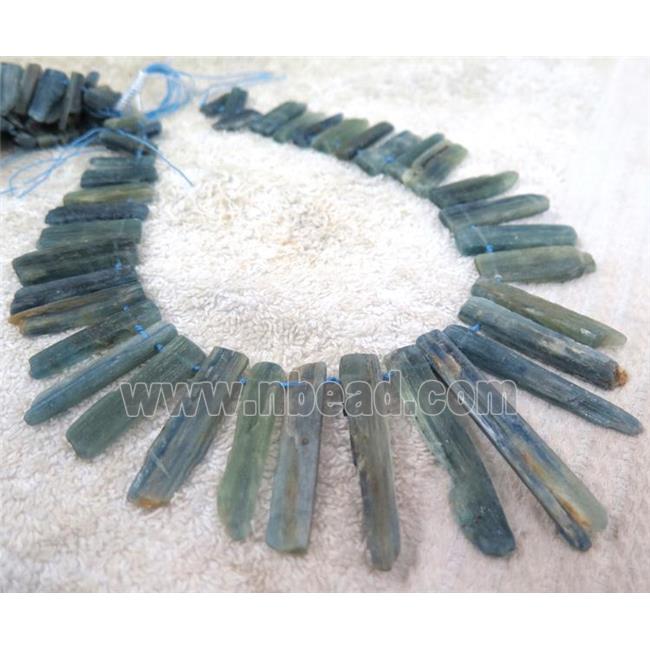 kyanite stick bead, freeform, blue