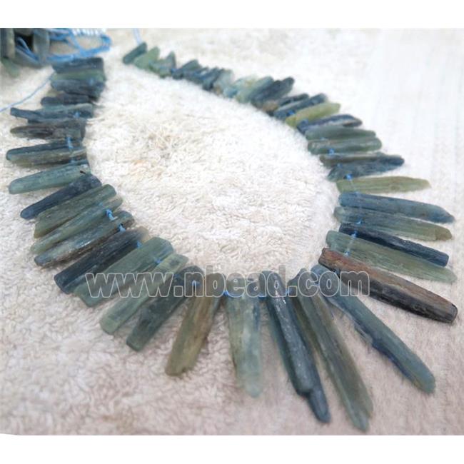 kyanite stick bead, freeform, blue