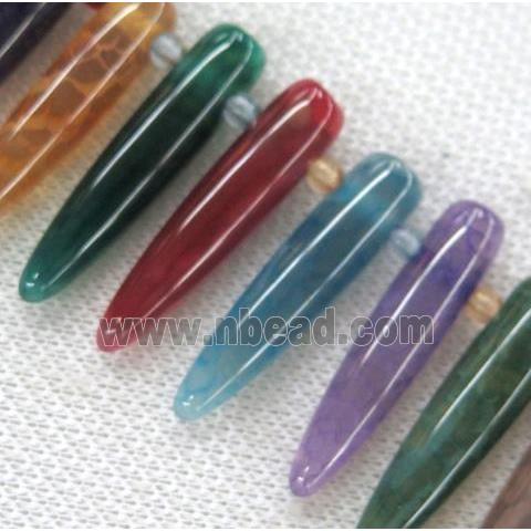 agate bullet beads, mix color