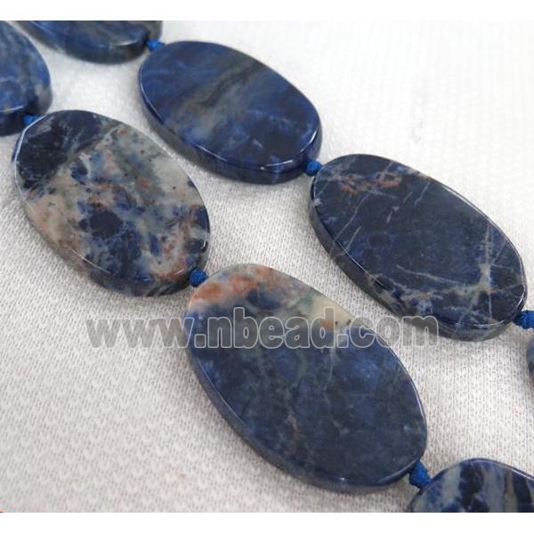 blue sodalite bead, oval