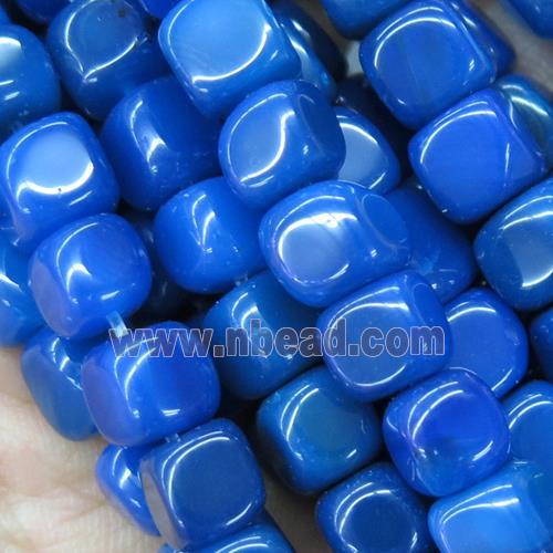 blue Agate cube beads