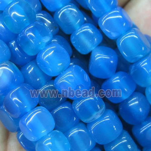 skyblue Agate cube beads