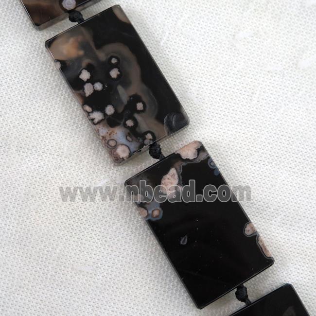 black Cherry Agate beads, rectangle