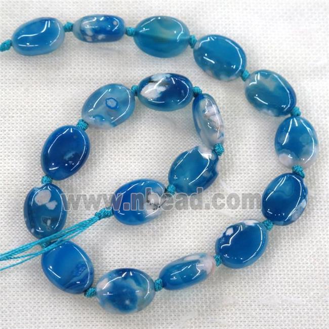 blue Cherry Agate beads, oval