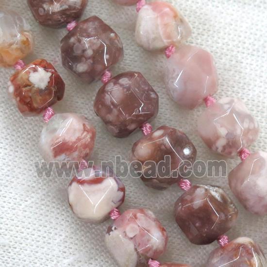 pink Cherry blossom Agate beads ball