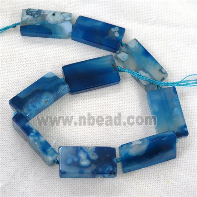 blue Cherry Agate beads, rectangle