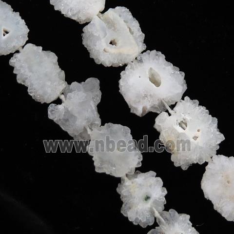 white Quartz Druzy beads