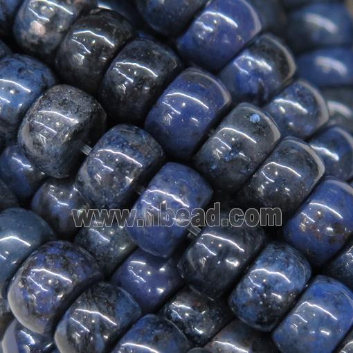 Blue Dumortierite Beads, barrel