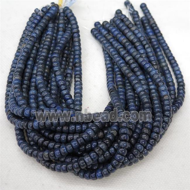 Blue Dumortierite Beads, barrel