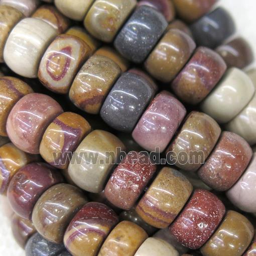 sunset Mookaite barrel beads