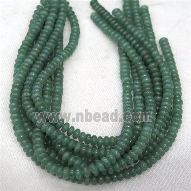 green Aventurine rondelle beads