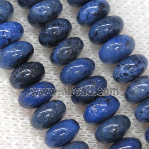 Blue Dumortierite rondelle beads